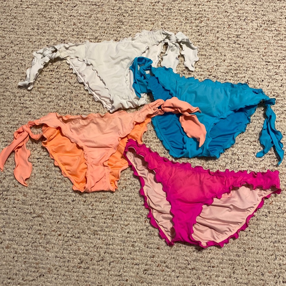 4 pairs of Victoria Secret Cheeky Bikini Bottoms